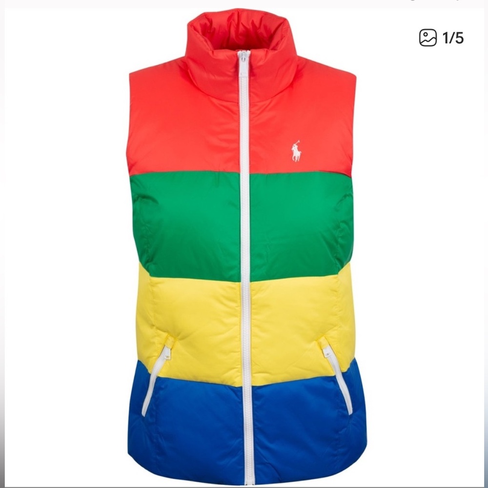 Polo Ralph Lauren Golf Color Blocked Down Vest Women’s Size Small